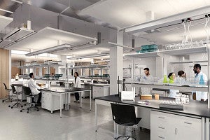 Artist rendering of experimental teaching lab in Building 2