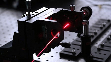 Red laser in the lab