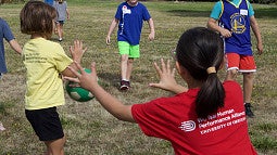 The Pop-up camps offer recreational sports, such as soccer and dodgeball.